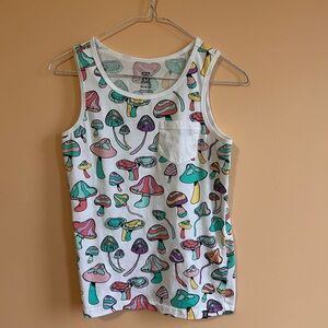 Colorful Mushroom Print Tank Top